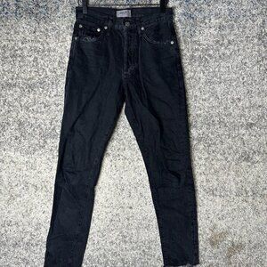 Agolde Jeans Womens 28 Black High Rise Tapered Leg Distressed Raw Hem‎ Denim
